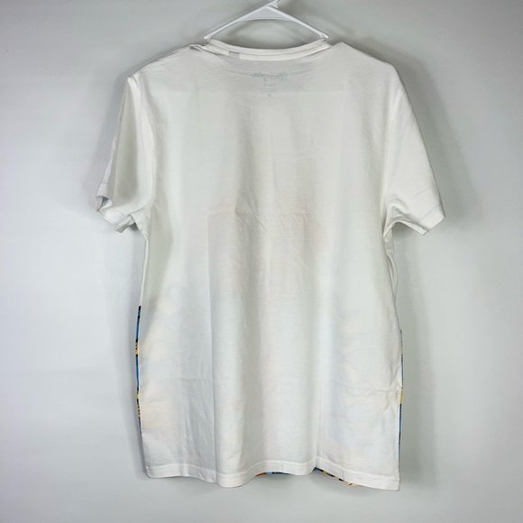 Luke Mclean Mens Wrangler Graphic T-Shirt White Blue Crew Neck 100% Cotton M New - Picture 2 of 12